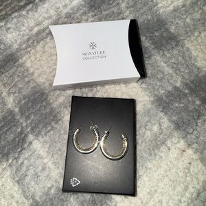 Signature Collection Two-Tone Hoop Earrings